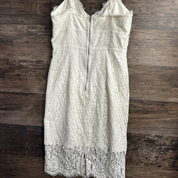 Lulu's Ivory Lace Midi Dress - Picture 6 of 12